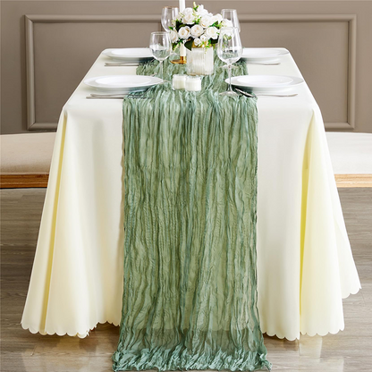 ⏰Limited-time offer✨ Bohemian pleated gauze tablecloth | Lightweight and drapey, creating a romantic dining table in an instant!