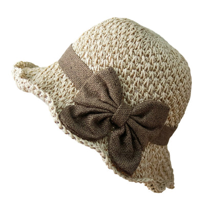 🧢 49% OFF NOW! 🌞 Elegant Woven Straw Sun Hat with Bow – Breathable, Foldable & Perfect for Beach & Travel 👒