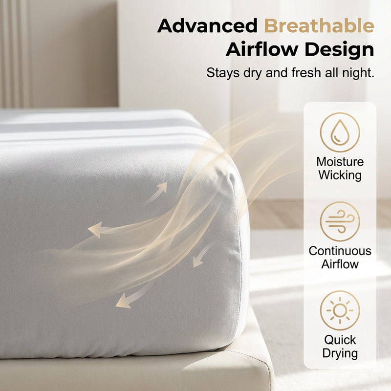 📢📢49% OFF!! & FREE SHIPPING ⏰Premium Cooling Fitted Sheet Set
