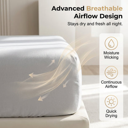 📢📢49% OFF!! & FREE SHIPPING ⏰Premium Cooling Fitted Sheet Set