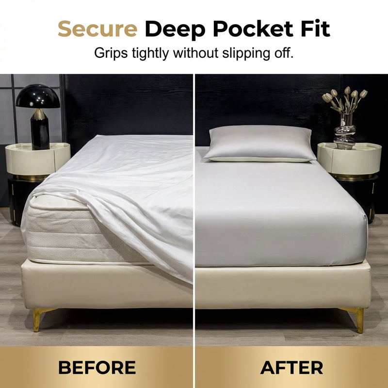 📢📢49% OFF!! & FREE SHIPPING ⏰Premium Cooling Fitted Sheet Set