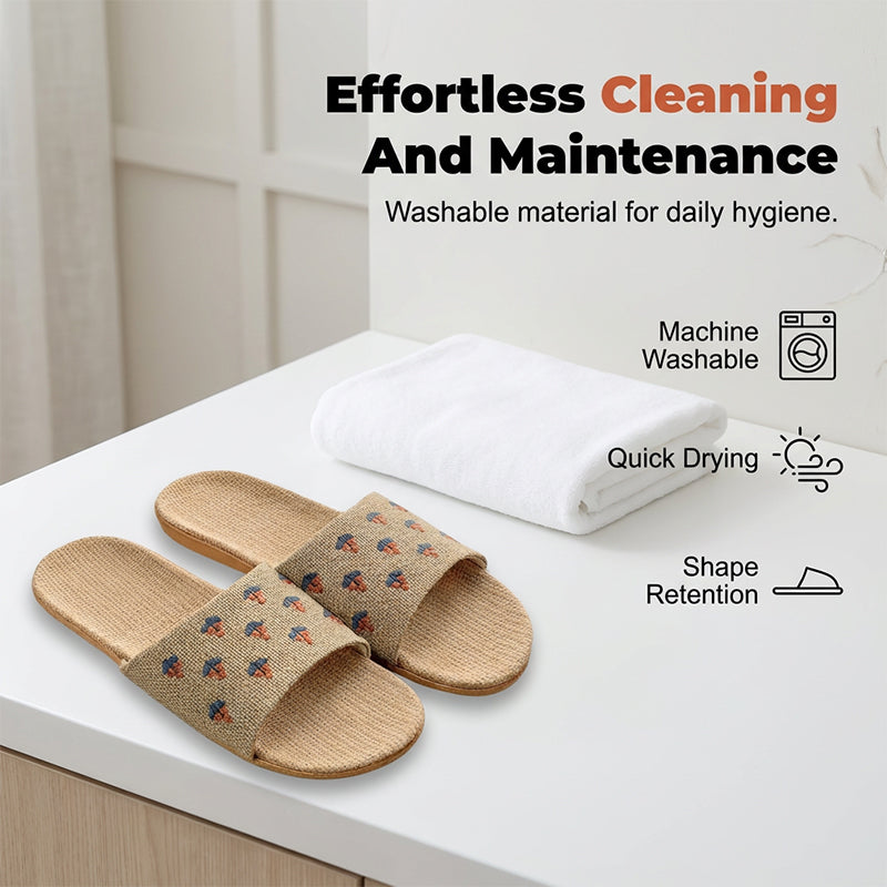 🔥49% OFF🏡✨Lightweight All-weather Linen Slippers With Thick Soles