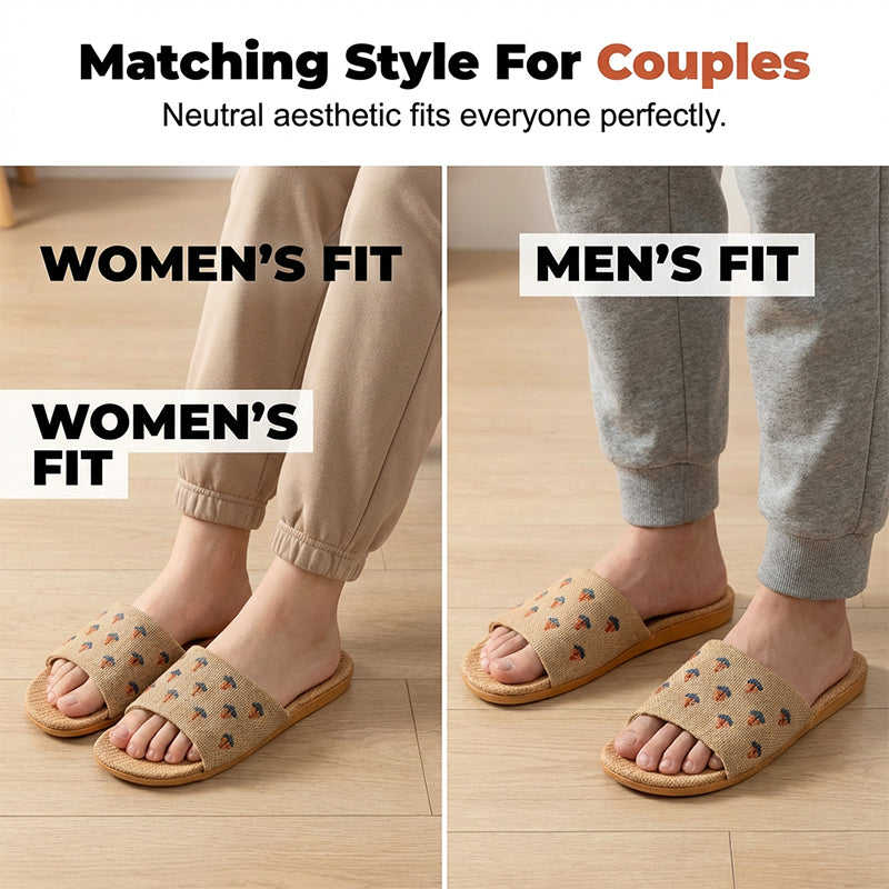 🔥49% OFF🏡✨Lightweight All-weather Linen Slippers With Thick Soles