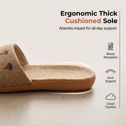 🔥49% OFF🏡✨Lightweight All-weather Linen Slippers With Thick Soles