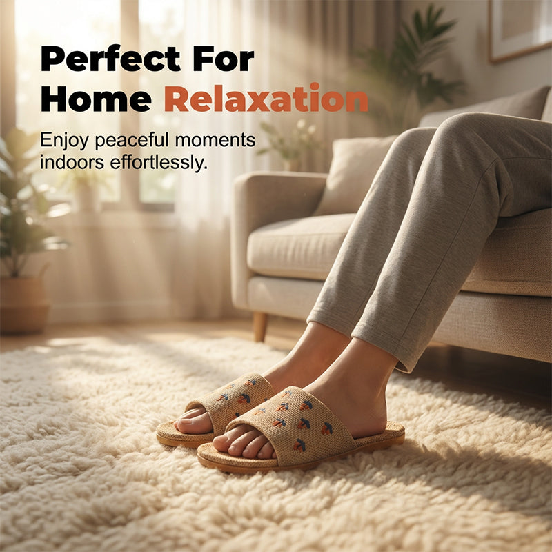 🔥49% OFF🏡✨Lightweight All-weather Linen Slippers With Thick Soles