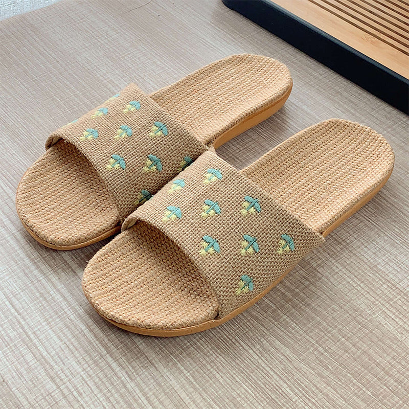 🔥49% OFF🏡✨Lightweight All-weather Linen Slippers With Thick Soles