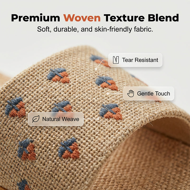 🔥49% OFF🏡✨Lightweight All-weather Linen Slippers With Thick Soles