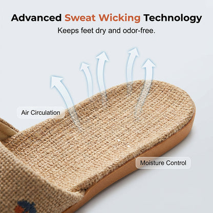🔥49% OFF🏡✨Lightweight All-weather Linen Slippers With Thick Soles