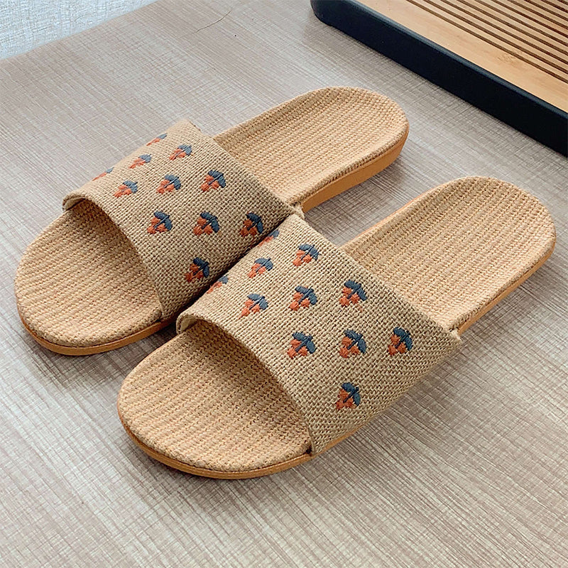 🔥49% OFF🏡✨Lightweight All-weather Linen Slippers With Thick Soles