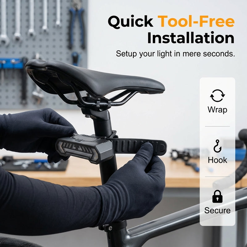 🚴 49% OFF NOW! 🔦 Wireless Turn Signal Light for Bicycles – Rechargeable, Waterproof & Perfect for Night Safety 💡