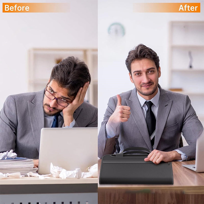 🔥Special Offer💼Fireproof Accordion File Folder with Handle