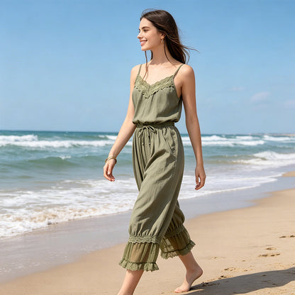 🎁New arrival 49% OFF💥 Women's Casual Lace Cami Jumpsuit