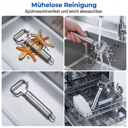 Multi-Funktions-Sparschäler & Julienne-Schneider aus Edelstahl