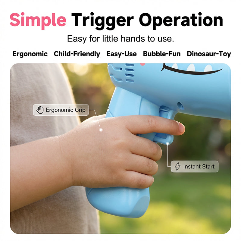 🔥 HOT SALE 49% OFF!! 🏆 Flash Sale ⚡Kids' Cute Dinosaur Bubble Machine Toy