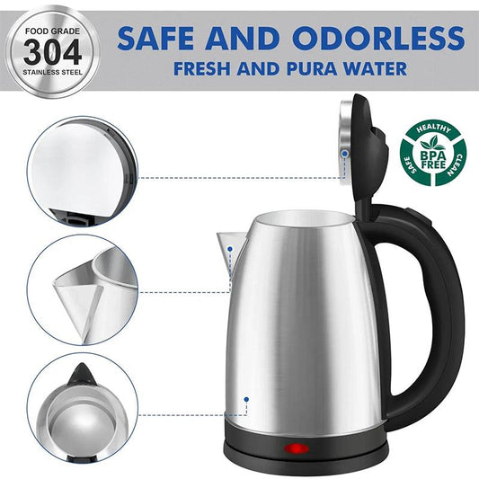 🔥 LAST DAY: 40% OFF!! 🏆 Flash Sale ⚡Large Capacity Electric Tea Kettle with All-Steel Interior