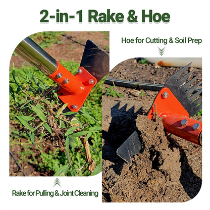 🔥40% OFF for a limited time🔥2-in-1 Garden Hoe and Rake with Long Handle