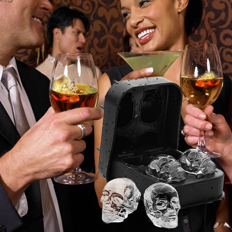 🥳2026 HOT SALE🥳💞50K+ SOLD!💥💀🧊 49% OFF! DIY Silicone Skull Ice Cube Tray – Giant slow-melt skull for whiskey, cocktails & more. Food-grade, BPA-free. Perfect for Halloween & parties. 🎃✨