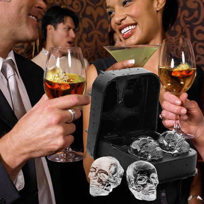 🥳2026 HOT SALE🥳💞50K+ SOLD!💥💀🧊 49% OFF! DIY Silicone Skull Ice Cube Tray – Giant slow-melt skull for whiskey, cocktails & more. Food-grade, BPA-free. Perfect for Halloween & parties. 🎃✨