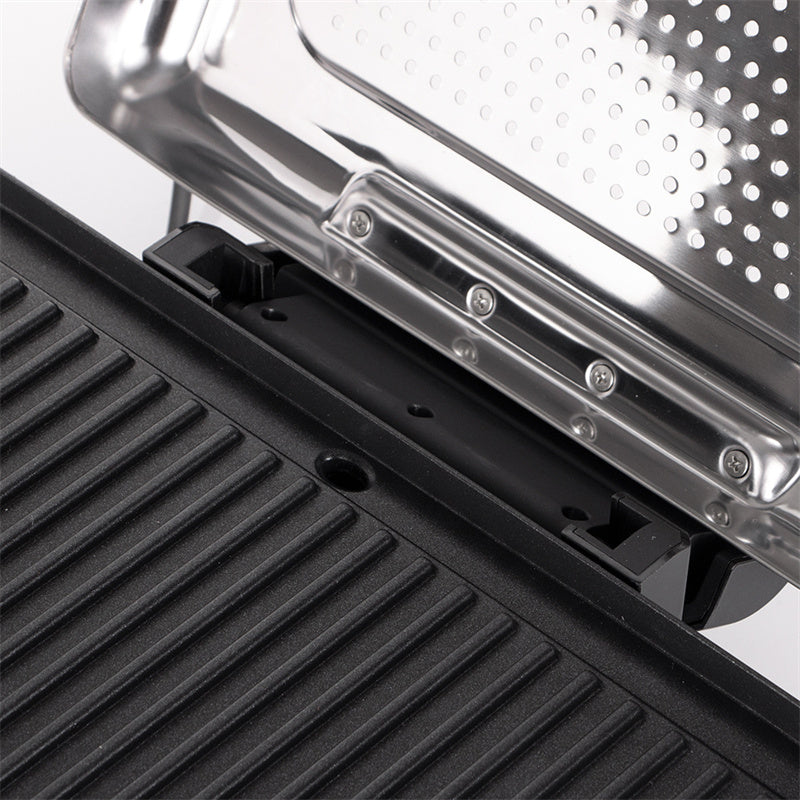 🔥Smoke-free barbecuing made easy!🍖✨2200W Smokeless Indoor Grill with Non-Stick Plate