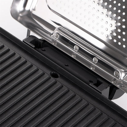 🔥Smoke-free barbecuing made easy!🍖✨2200W Smokeless Indoor Grill with Non-Stick Plate