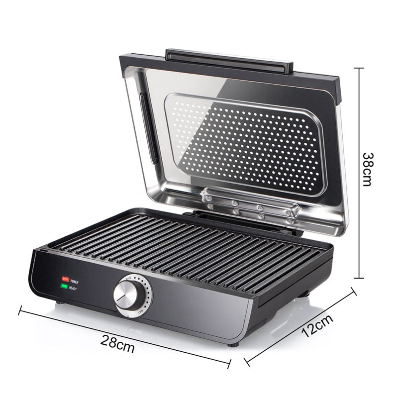 🔥Smoke-free barbecuing made easy!🍖✨2200W Smokeless Indoor Grill with Non-Stick Plate