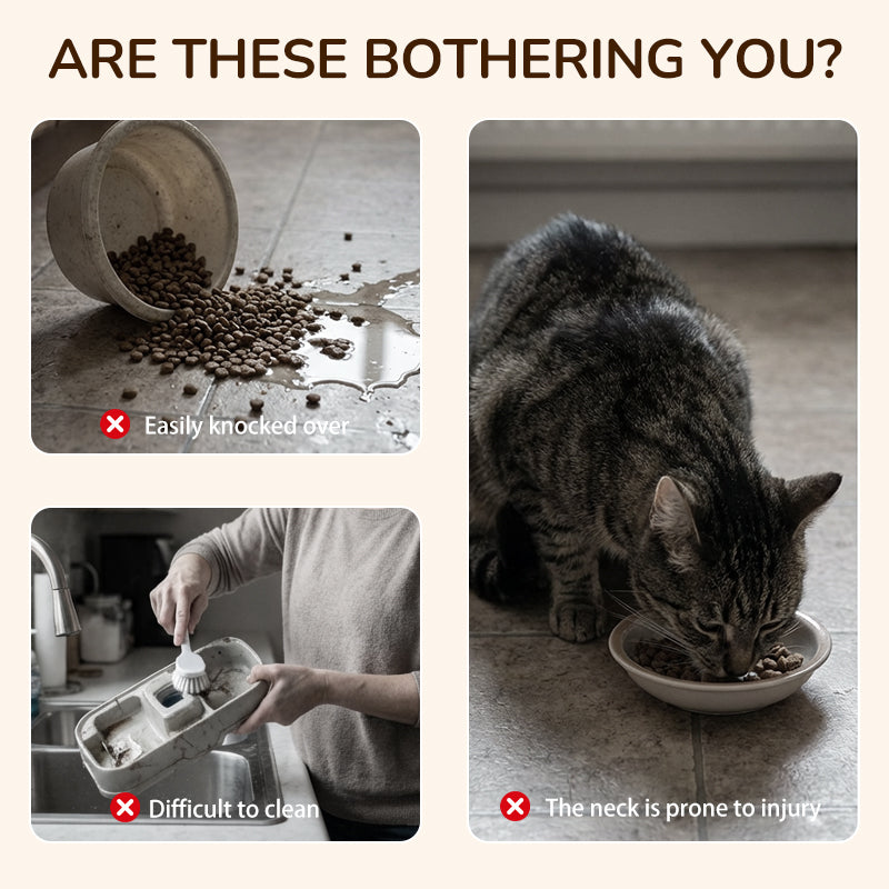 ⏳Time-Limited Special⏰Anti-Slip Elevated 3-Bowl Pet Feeder – Raised design, protects joints & 3 bowls – No more spills or sliding ✨