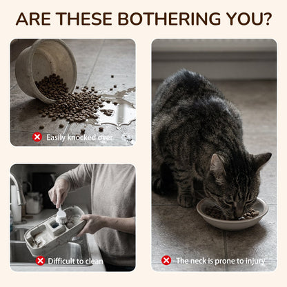 ⏳Time-Limited Special⏰Anti-Slip Elevated 3-Bowl Pet Feeder – Raised design, protects joints & 3 bowls – No more spills or sliding ✨