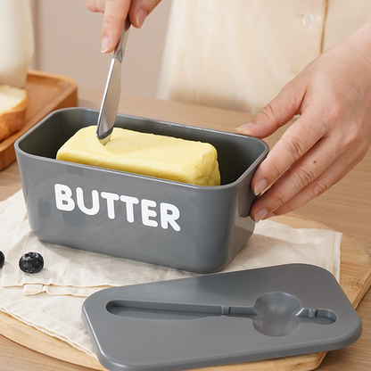 🚨BIG DISCOUNT!🔥Large Plastic Butter Dish With Lid & Knife