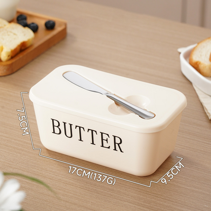 🚨BIG DISCOUNT!🔥Large Plastic Butter Dish With Lid & Knife