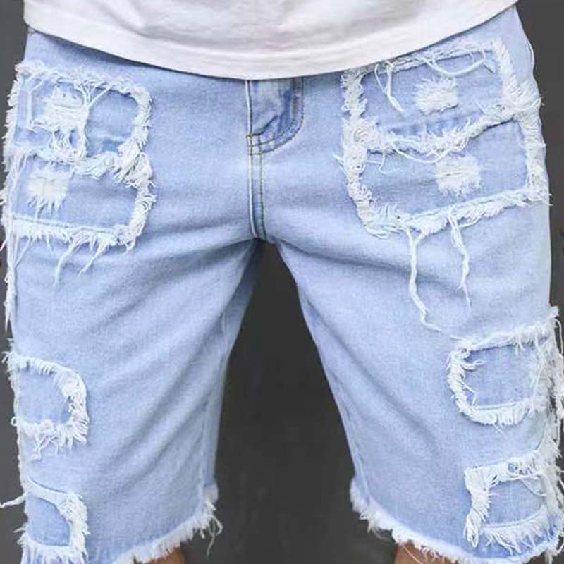 🔥While Supplies Last 49% OFF!🎉 Men's Ripped Denim Shorts with Frayed Details