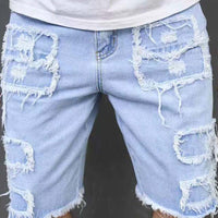 🔥While Supplies Last 49% OFF!🎉 Men's Ripped Denim Shorts with Frayed Details