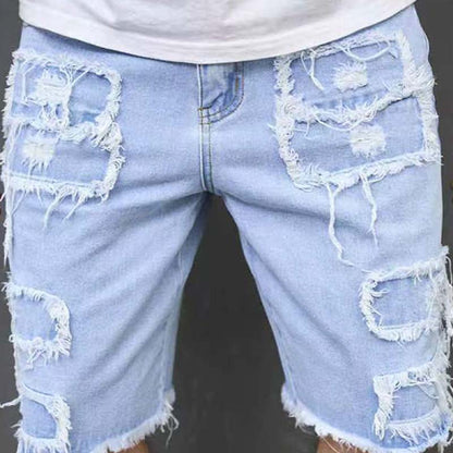🔥While Supplies Last 49% OFF!🎉 Men's Ripped Denim Shorts with Frayed Details