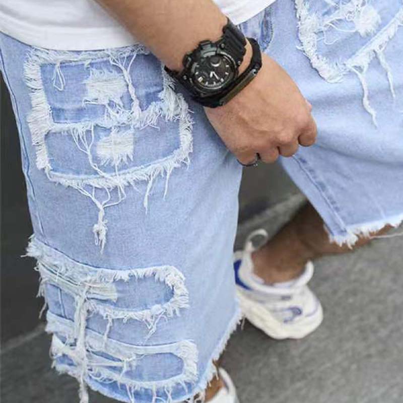 🔥While Supplies Last 49% OFF!🎉 Men's Ripped Denim Shorts with Frayed Details