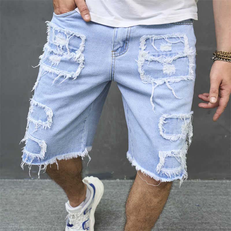 🔥While Supplies Last 49% OFF!🎉 Men's Ripped Denim Shorts with Frayed Details