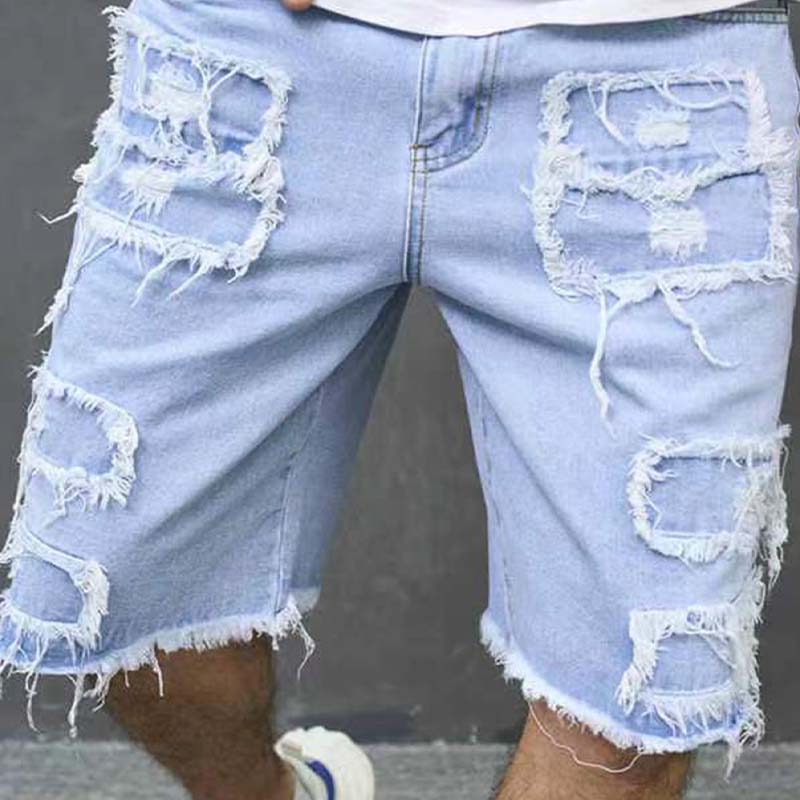 🔥While Supplies Last 49% OFF!🎉 Men's Ripped Denim Shorts with Frayed Details