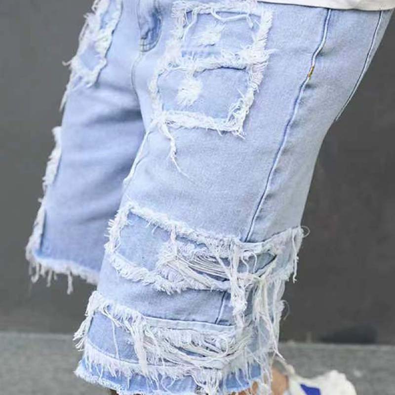 🔥While Supplies Last 49% OFF!🎉 Men's Ripped Denim Shorts with Frayed Details