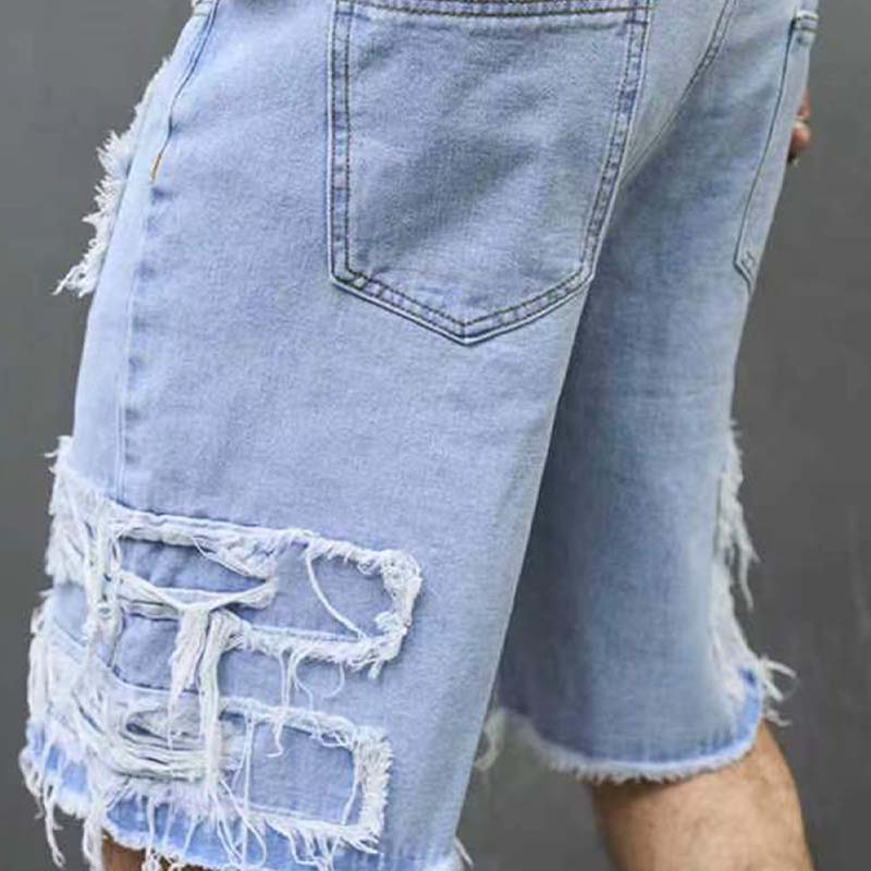 🔥While Supplies Last 49% OFF!🎉 Men's Ripped Denim Shorts with Frayed Details
