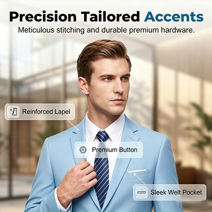 ✨👔49% OFF+FREE SHIPPING🔥Men's 2-piece modern fit business suit set