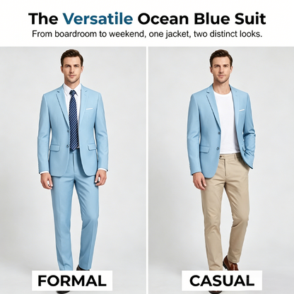 ✨👔49% OFF+FREE SHIPPING🔥Men's 2-piece modern fit business suit set