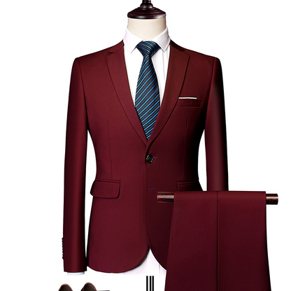 ✨👔49% OFF+FREE SHIPPING🔥Men's 2-piece modern fit business suit set
