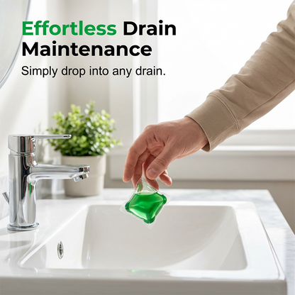 🥳2026 HOT SALE🥳💞78K+ SOLD!🏠💧Drain Deodorizer Pods – Bio‑enzyme formula neutralizes smells at the source. Instant fresh scent, no harsh chemicals. Say goodbye to embarrassing odours. 🚰✅