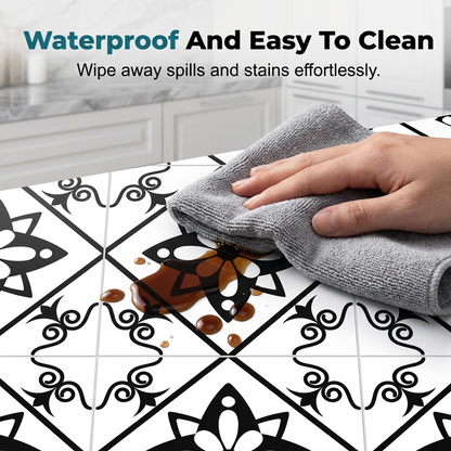 ⏳Limited-time 49% off⏰Waterproof & Non-Slip Floor Tile Stickers for Kitchen & Bathroom🛀