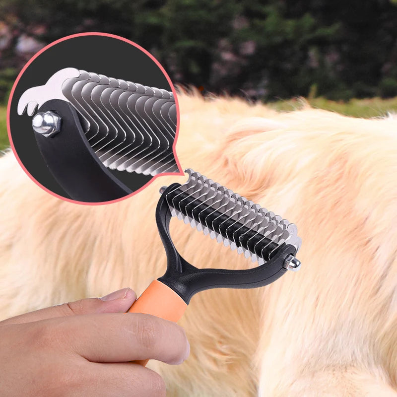 🐾 49% OFF NOW! 🧹 Double-Sided Self-Cleaning Pet Grooming Brush – Removes Loose Fur, Massages Skin & Reduces Shedding for Dogs & Cats 🐶