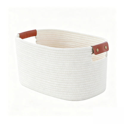 💖40% OFF🧵Woven Cotton Rope Storage Basket with Handles✨