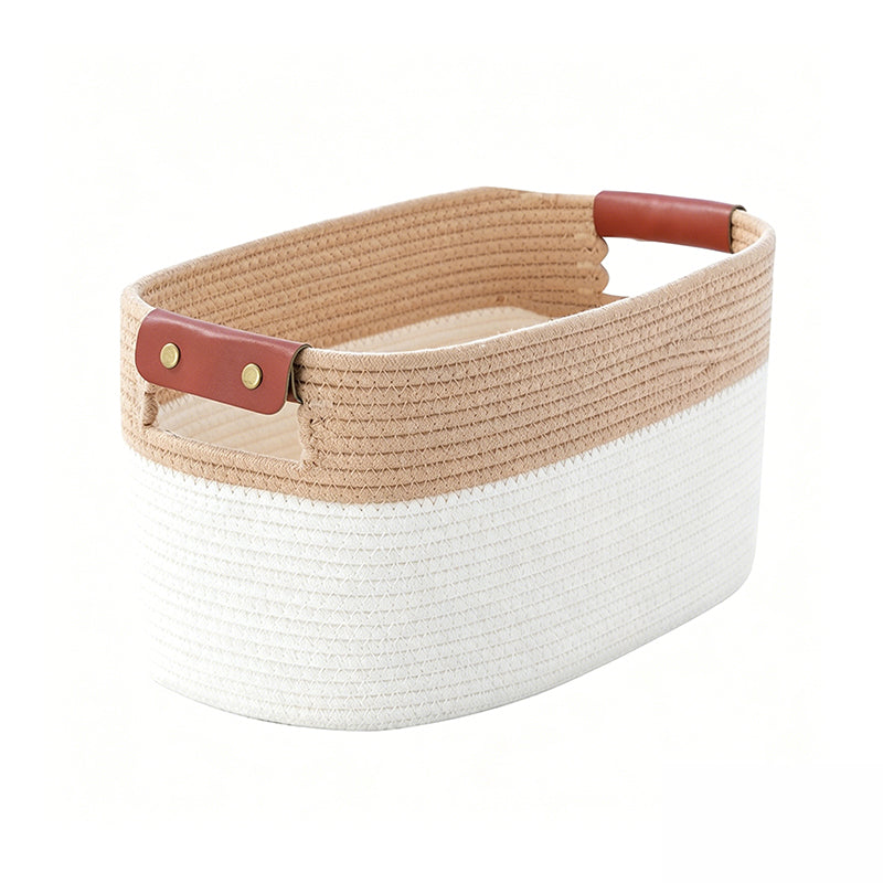 💖40% OFF🧵Woven Cotton Rope Storage Basket with Handles✨