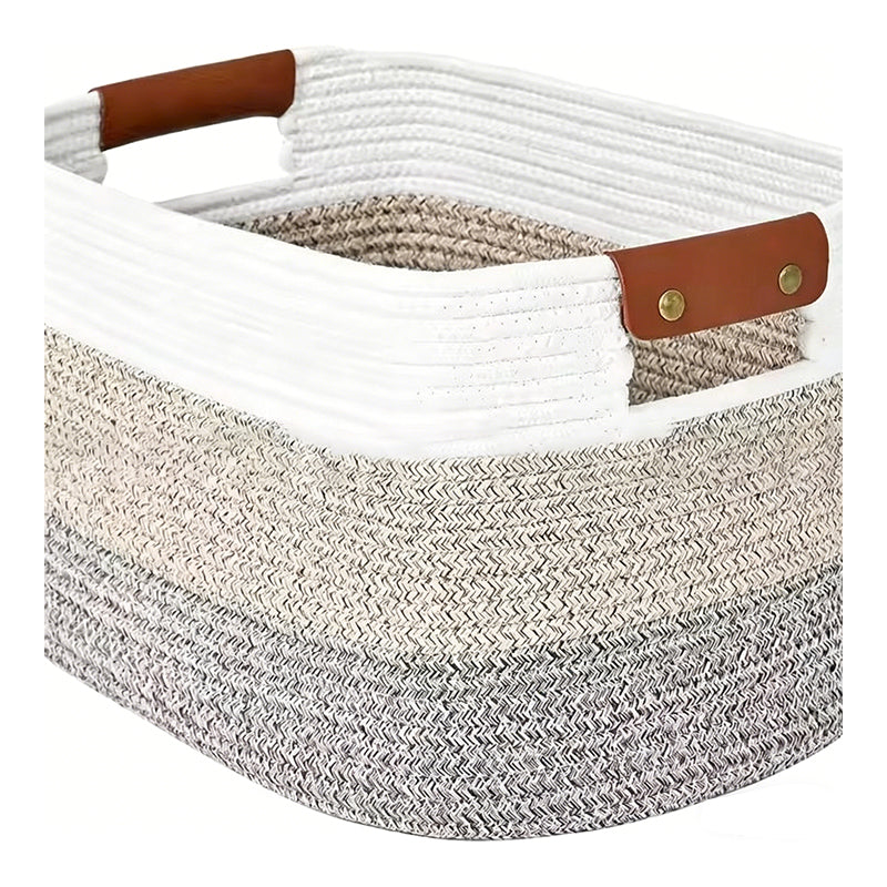 💖40% OFF🧵Woven Cotton Rope Storage Basket with Handles✨