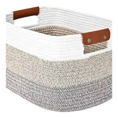 💖40% OFF🧵Woven Cotton Rope Storage Basket with Handles✨