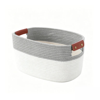 💖40% OFF🧵Woven Cotton Rope Storage Basket with Handles✨