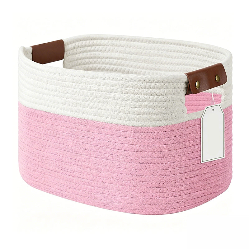 💖40% OFF🧵Woven Cotton Rope Storage Basket with Handles✨