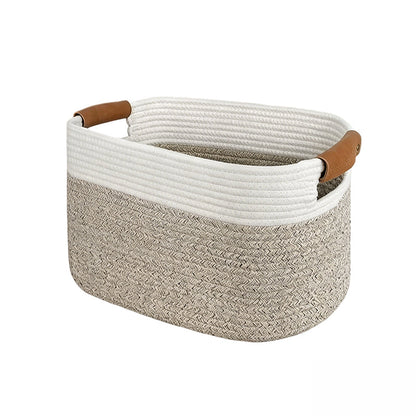 💖40% OFF🧵Woven Cotton Rope Storage Basket with Handles✨
